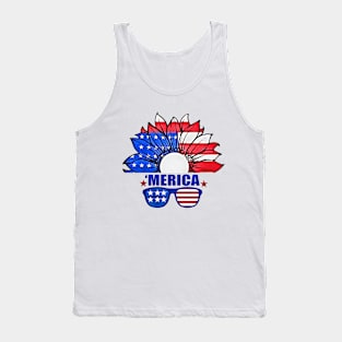 4th of July US Flag Independence Day 'Merica Tank Top